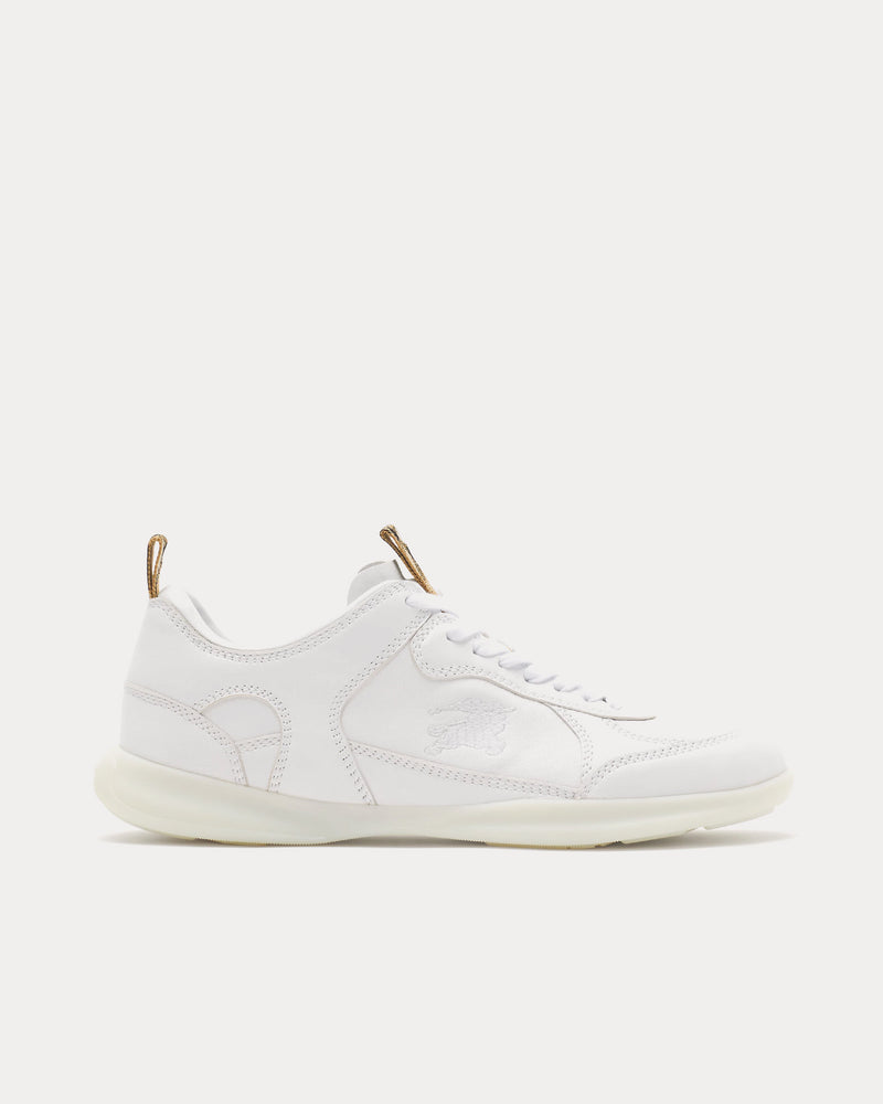 Burberry Matrix Leather Optic White Low Top Sneakers - 1