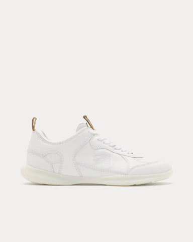 Burberry Matrix Leather Optic White Low Top Sneakers