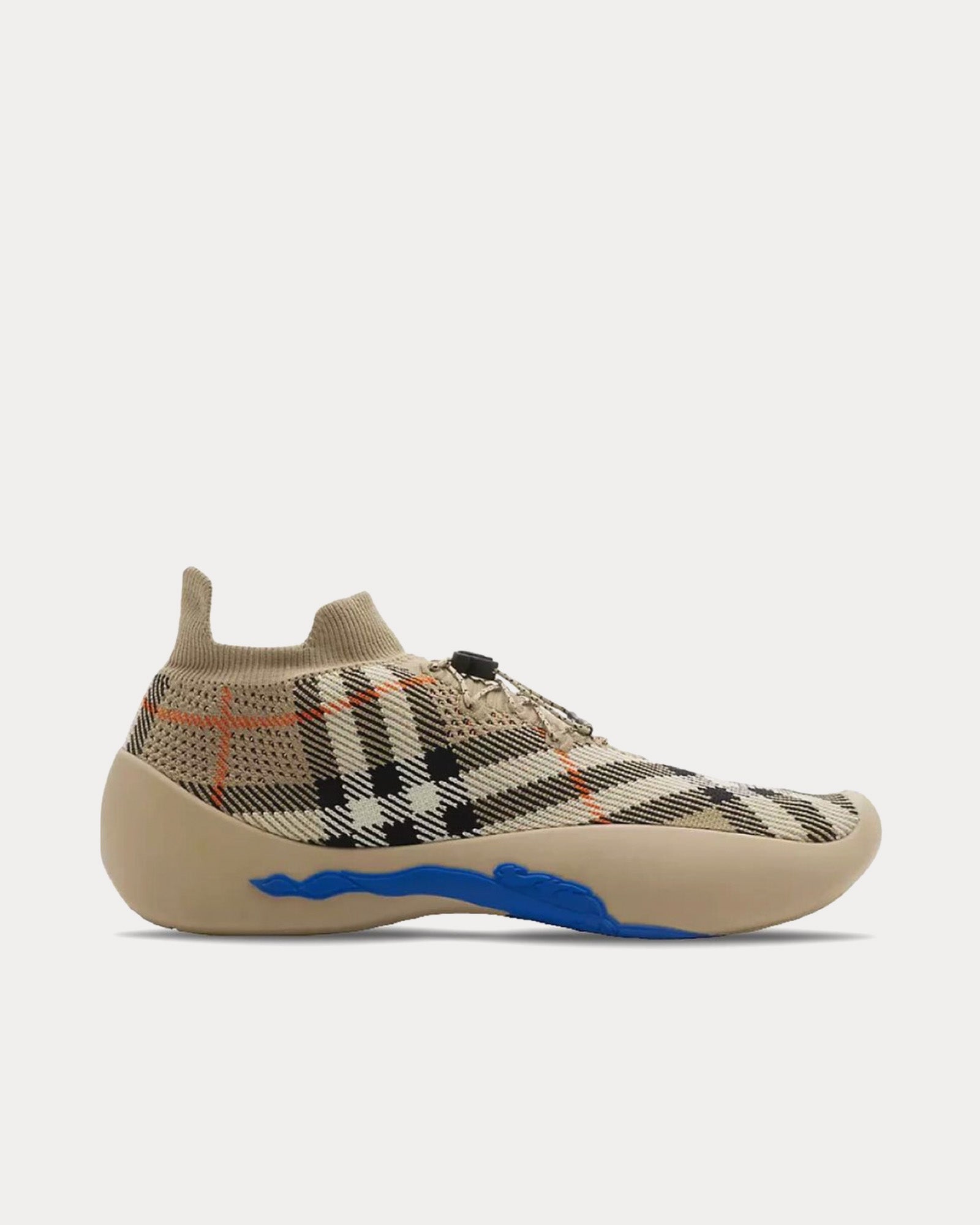 Burberry Check Neptune Sand Low Top Sneakers - 1