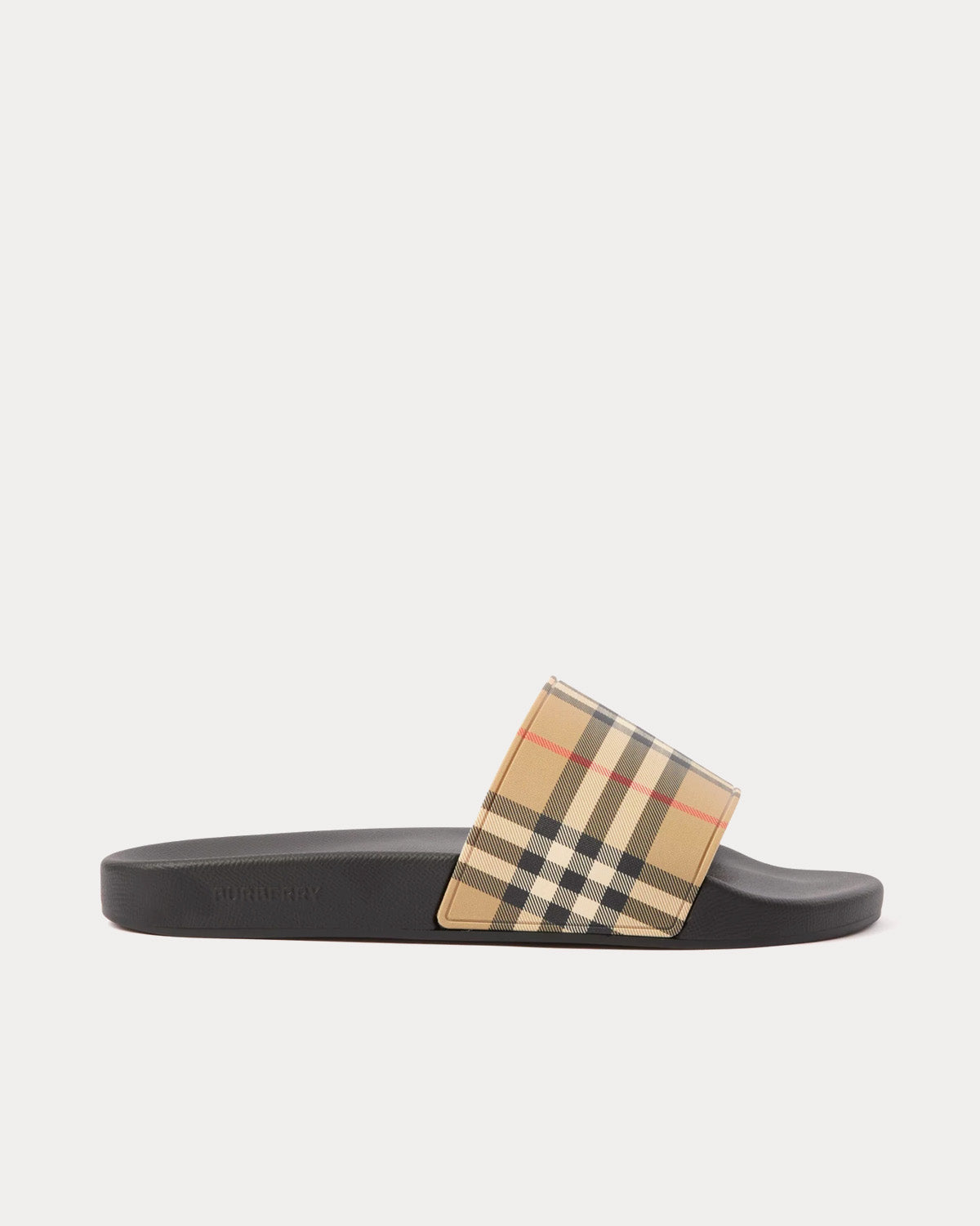 Burberry Vintage Check Print Archive Beige Slides - 1