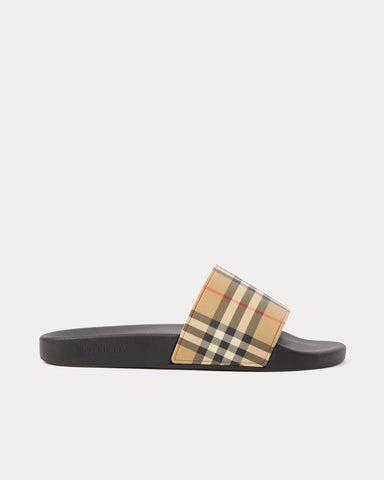 Burberry Vintage Check Print Archive Beige Slides