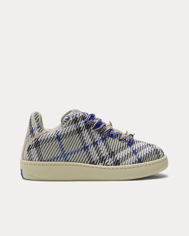 Burberry Box Check Knit Lichen Low Top Sneakers