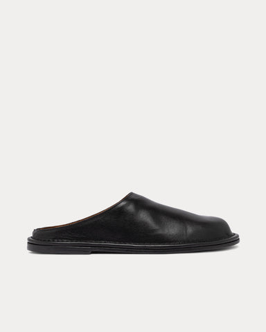 Buttero Capalbio Leather Black Mules