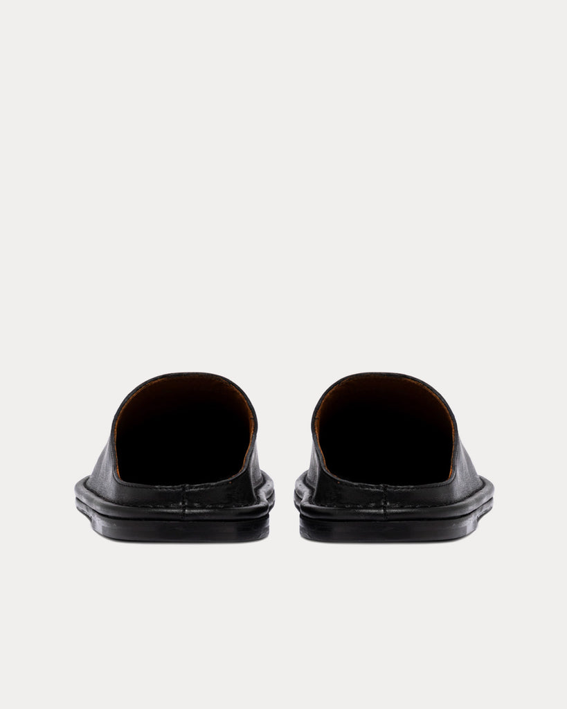 Buttero Capalbio Leather Black Mules - Sneak in Peace