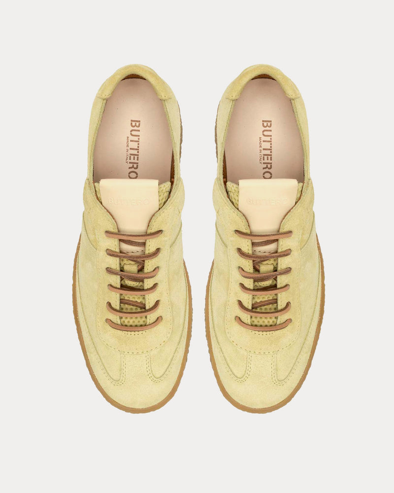 Buttero Crespo Suede Straw Low Top Sneakers - 3