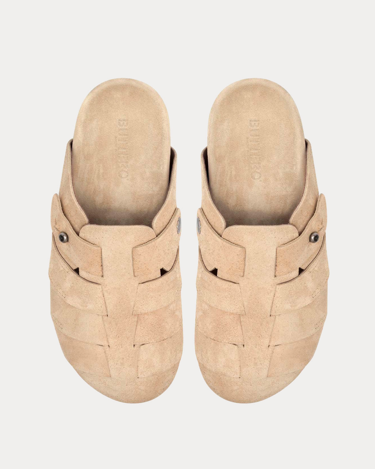 Buttero Glamping Suede Camel Brown Mules - 2