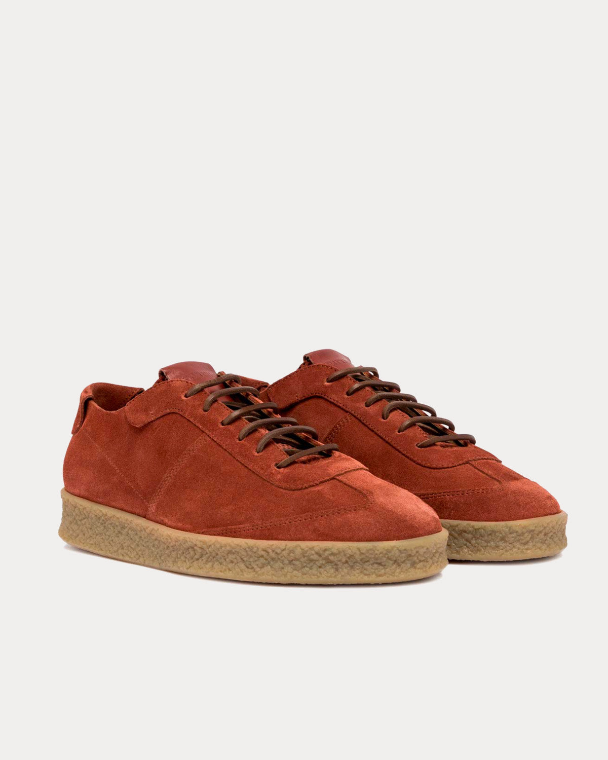 Buttero Crespo Rust Red Suede Low Top Sneakers - 3