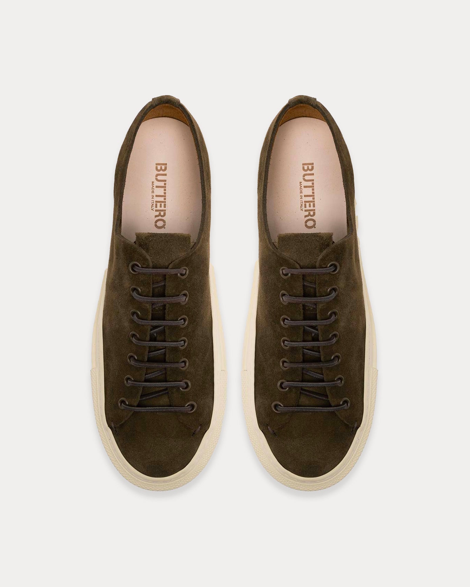 Buttero Tanino Suede Military Low Top Sneakers - 2