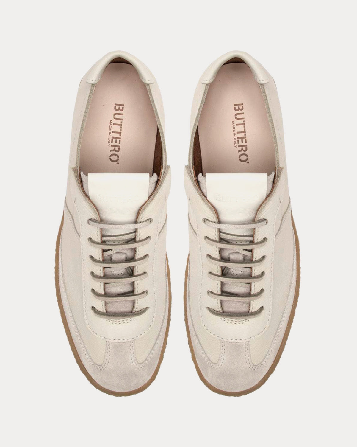 Buttero Crespo Leather White Low Top Sneakers - 2