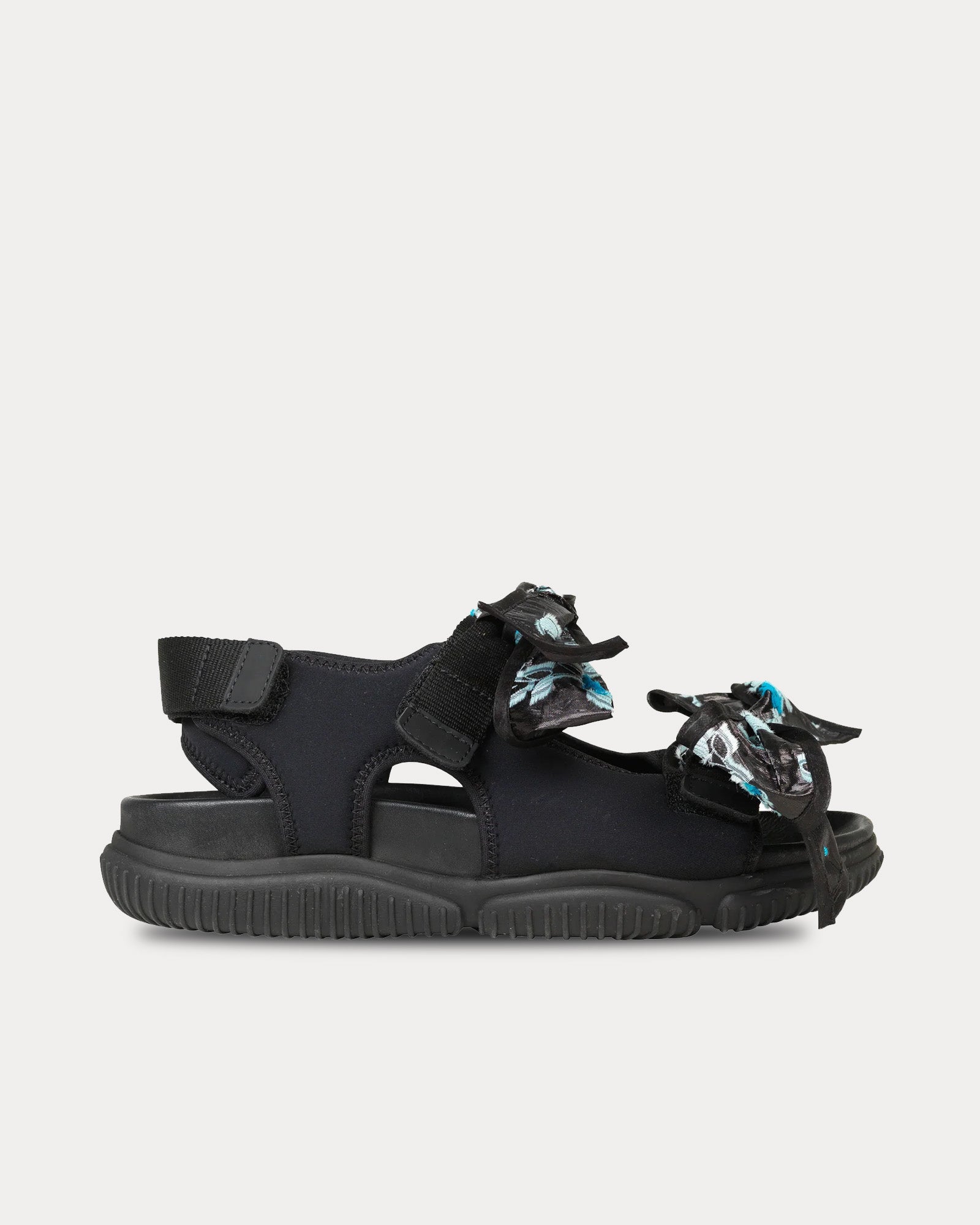 Cecilie Bahnsen Valeria Yarrow Fil-Coupe Black / Aqua Sandals - 1