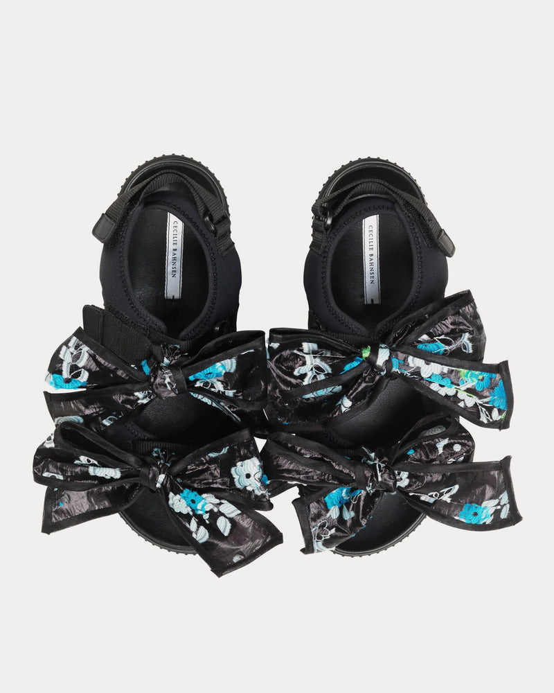 Cecilie Bahnsen Valeria Yarrow Fil-Coupe Black / Aqua Sandals - 2