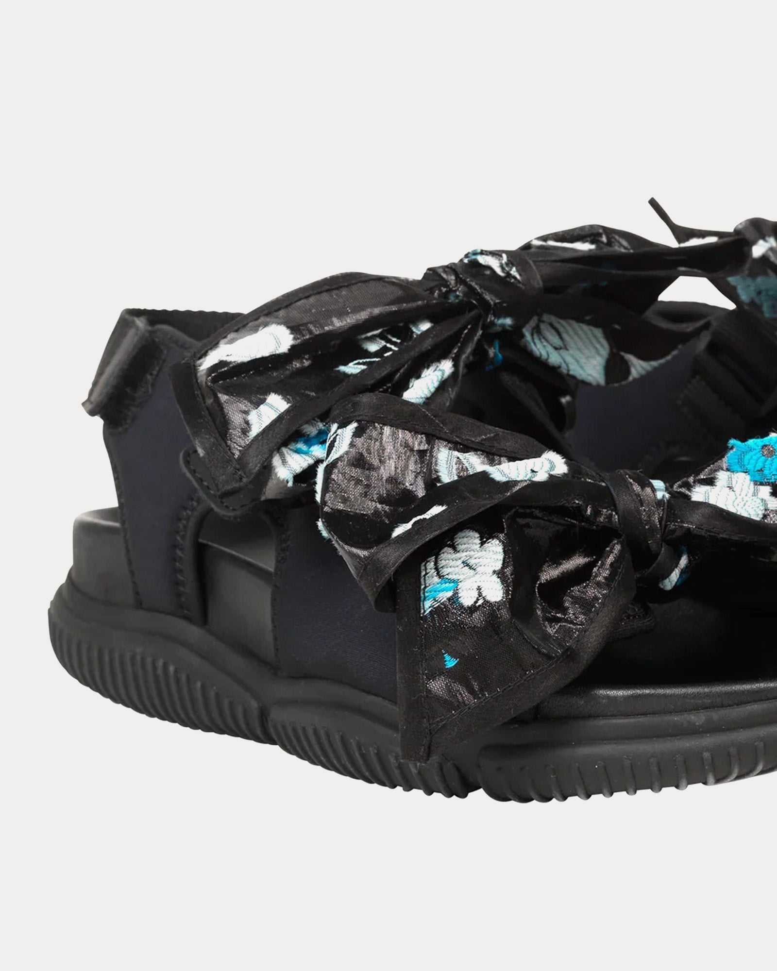 Cecilie Bahnsen Valeria Yarrow Fil-Coupe Black / Aqua Sandals - 3