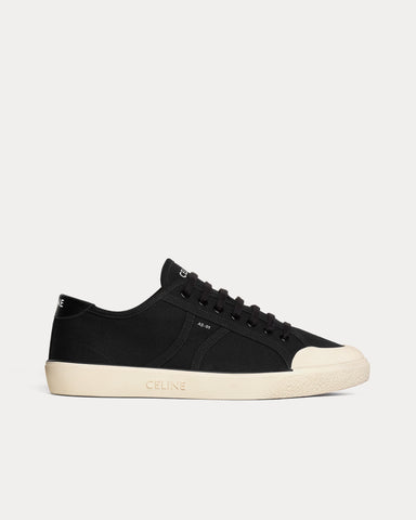 Celine AS-01 Alan Canvas & Calfskin Black Low Top Sneakers