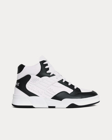 Celine CT-06 Calfskin Optic White / Black High Top Sneakers