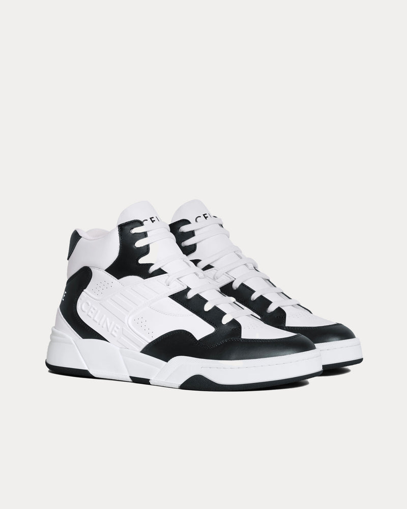 Celine CT-06 Calfskin Optic White / Black High Top Sneakers - 4