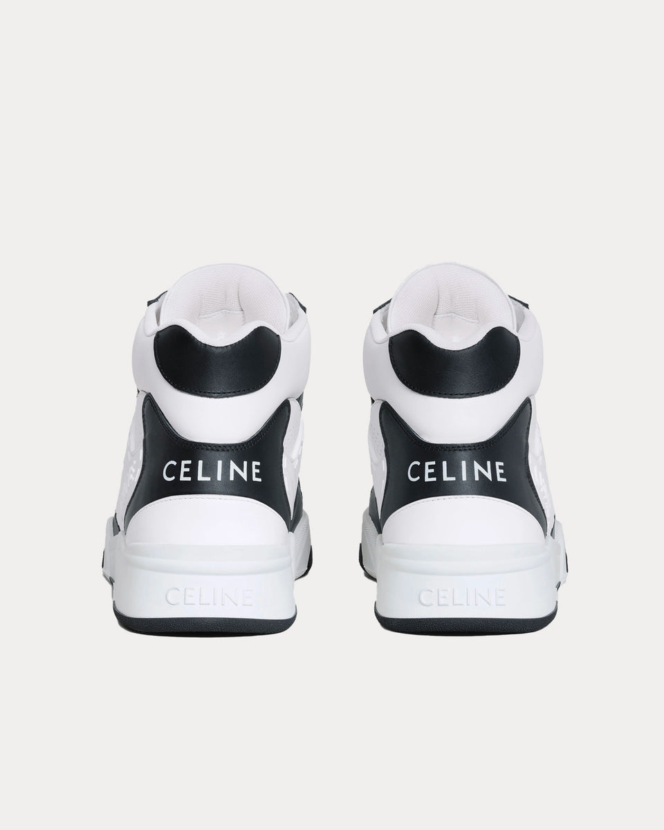 Celine CT-06 Calfskin Optic White / Black High Top Sneakers