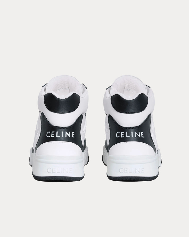 Celine CT-06 Calfskin Optic White / Black High Top Sneakers - 3