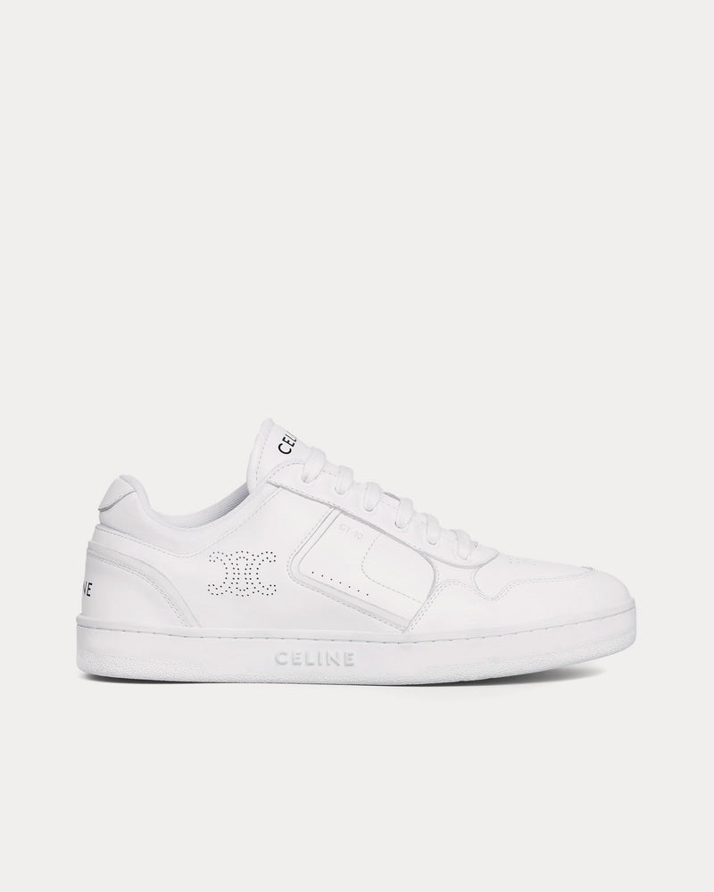 Celine CT-10 Lace-Up Calfskin Optic White Low Top Sneakers - 1