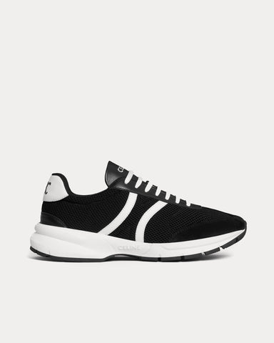 Celine CR-01 Runner Mesh, Calfskin & Suede Black / Optic White / Low Top Sneakers