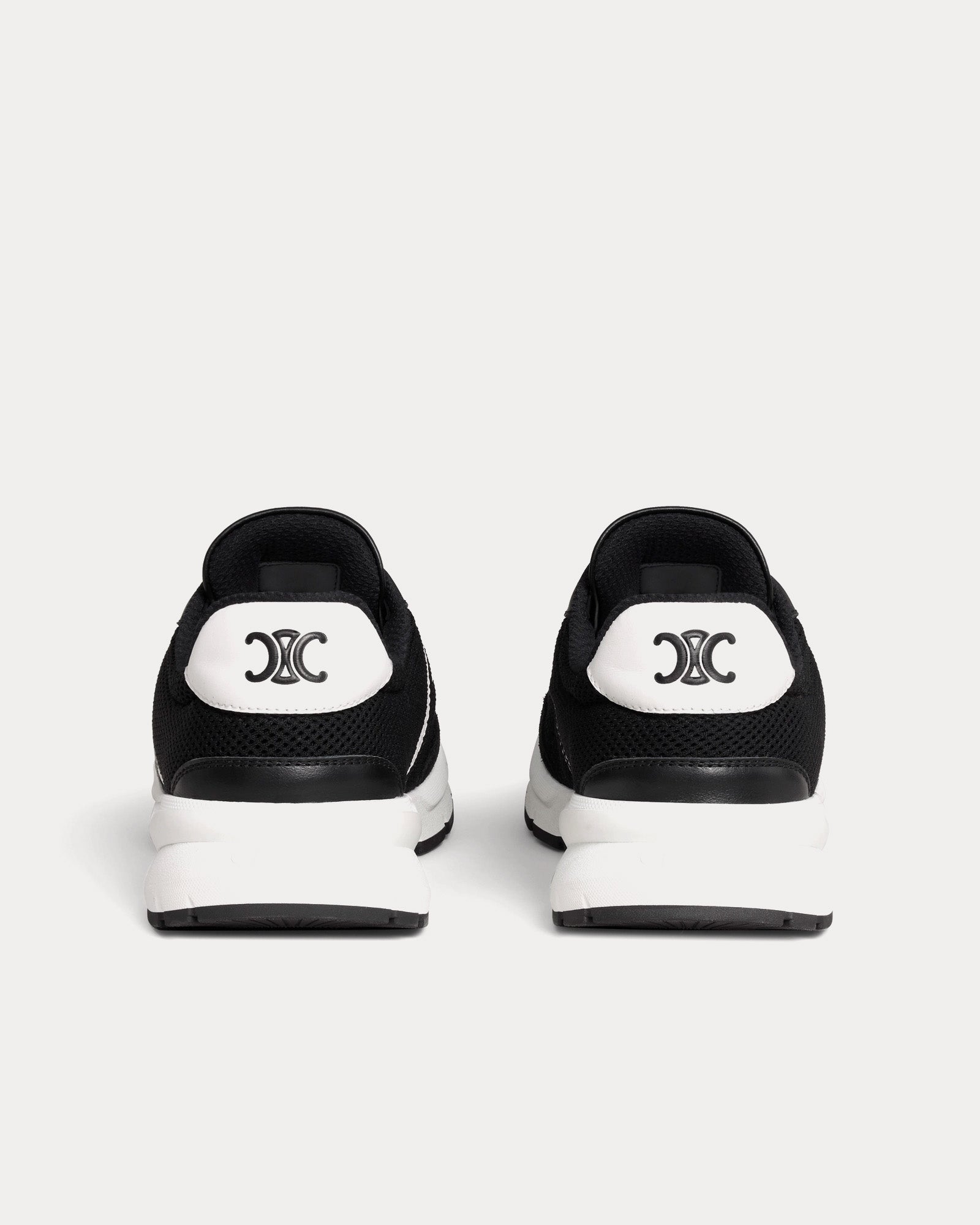 Celine CR-01 Runner Mesh, Calfskin & Suede Black / Optic White / Low Top Sneakers - 3