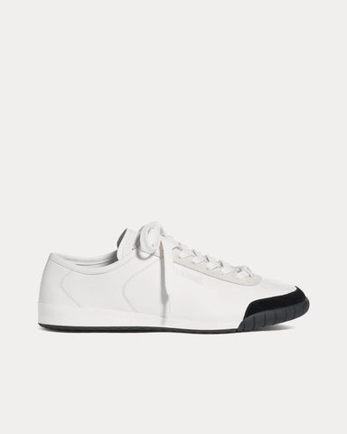 Chanel Calfskin & Suede Calfskin White Low Top Sneakers