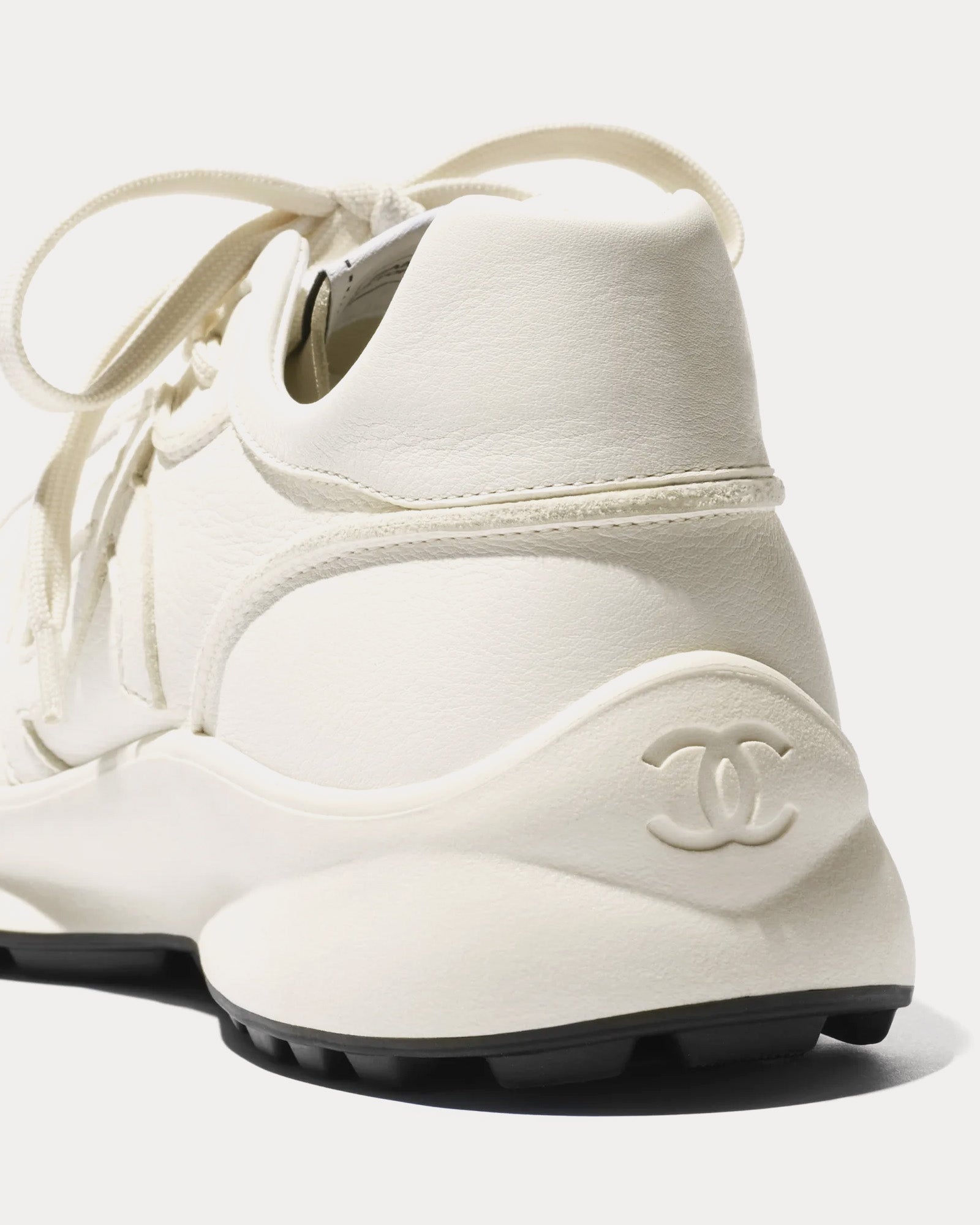 Chanel Leather White Low Top Sneakers - 2