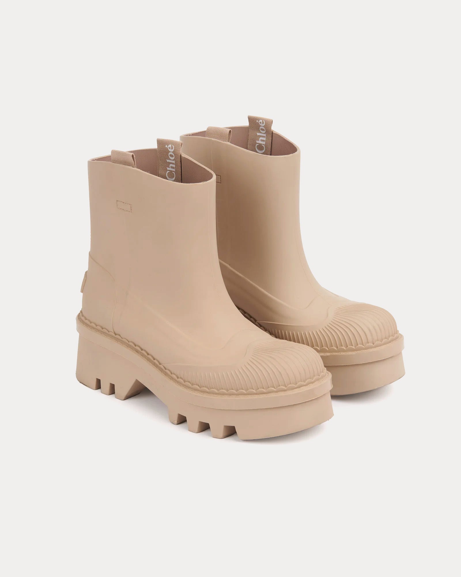 Chloé Raina Rain Beige Rosa Boots - 2