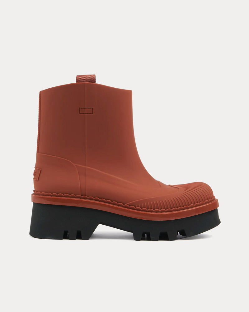 Chloé Raina Rain Chestnut Brown Boots - 1