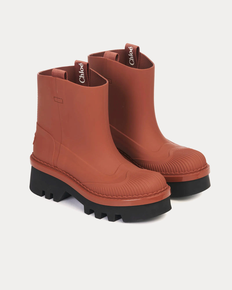 Chloé Raina Rain Chestnut Brown Boots - 2