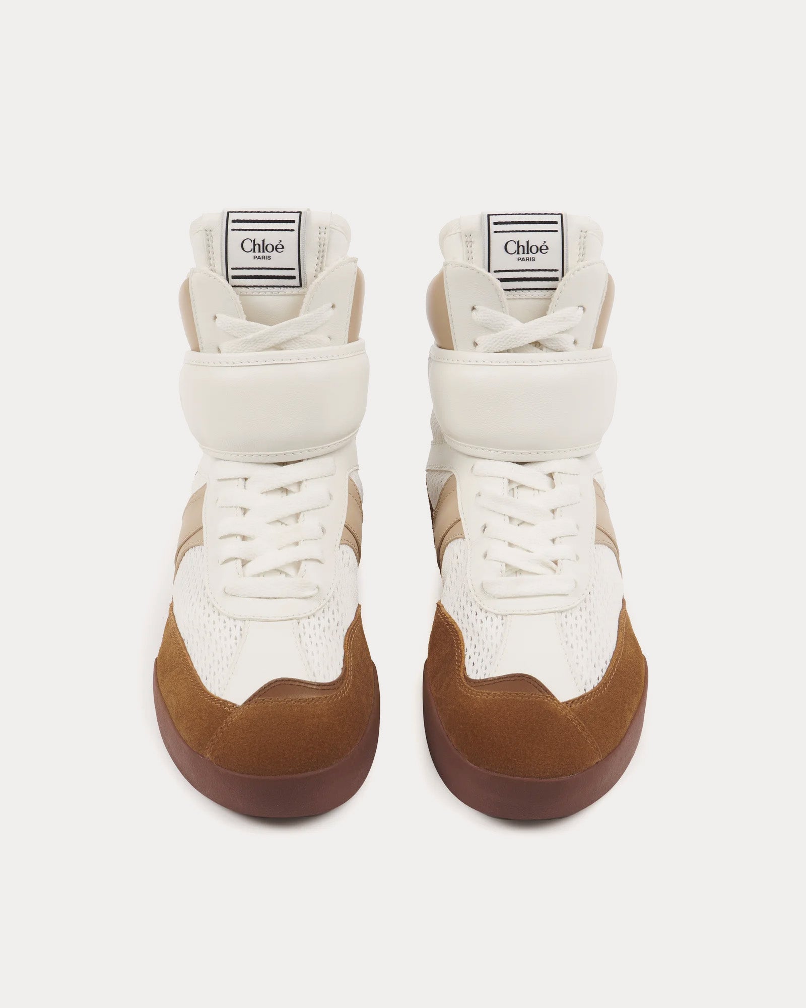 Chloé Chloé Kick Natural Brown High Top Sneakers - 2