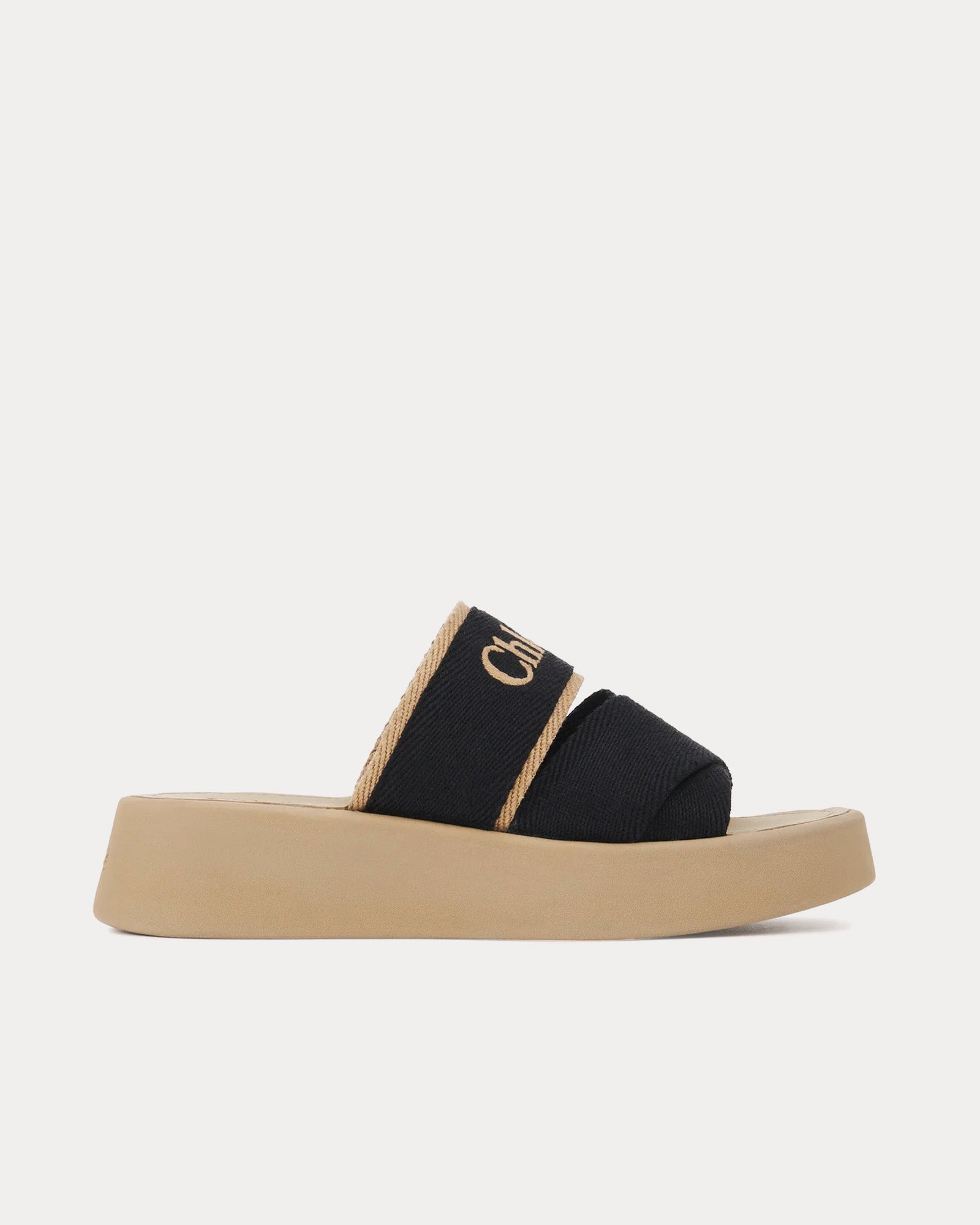 Chloé Mila Beige / Black Slides - 1