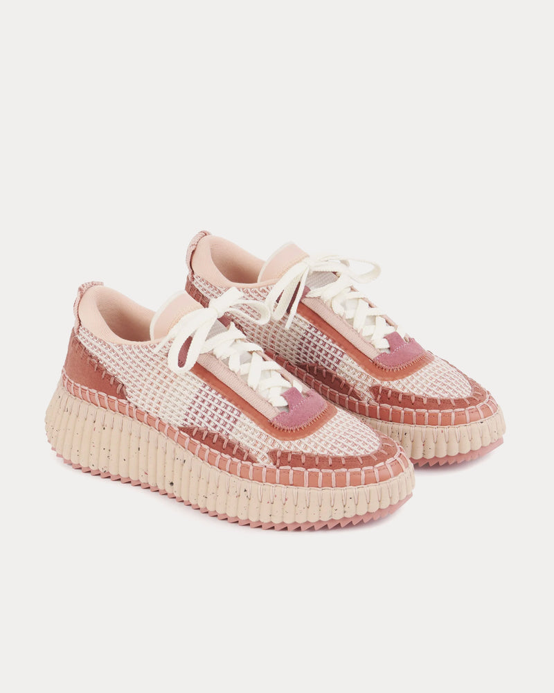 Chloé Nama Blooming Rose Low Top Sneakers - 4