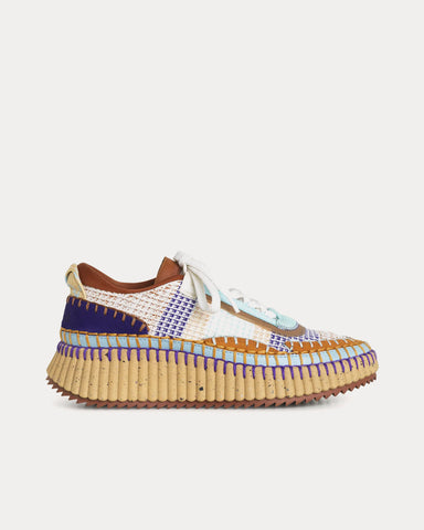 Chloé Nama Blue / Brown Low Top Sneakers