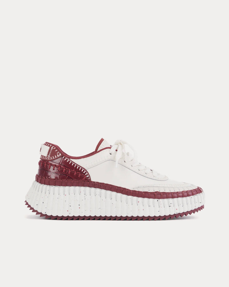 Chloé Nama Obscure Red Low Top Sneakers - 1