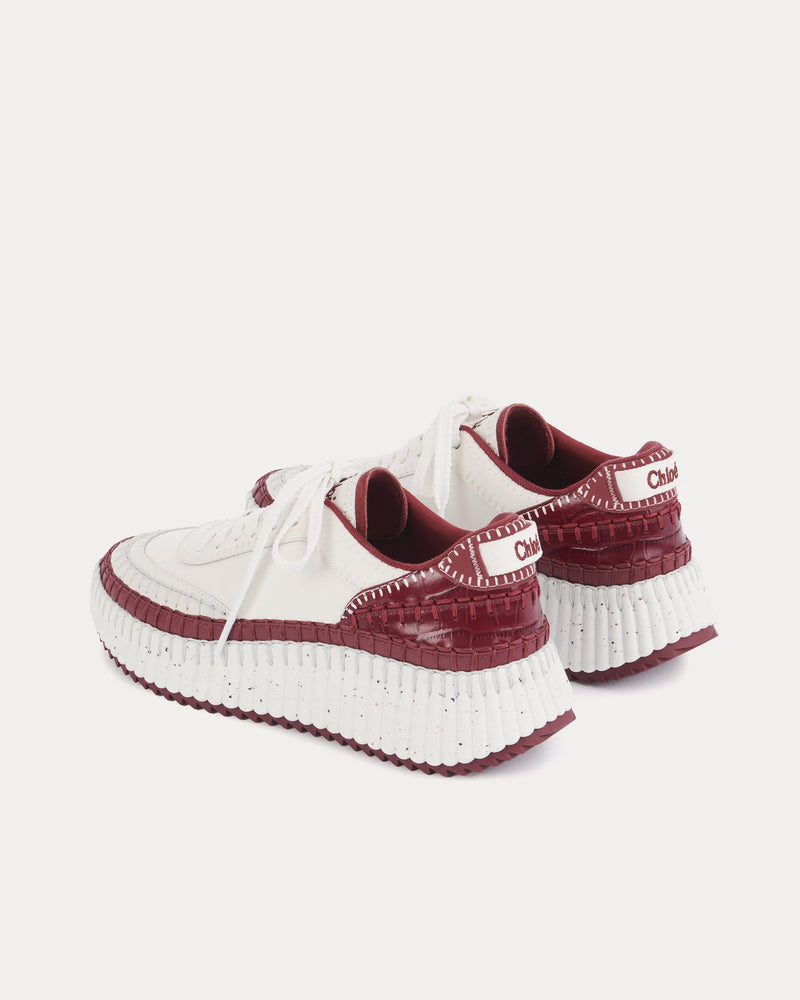 Chloé Nama Obscure Red Low Top Sneakers - 4