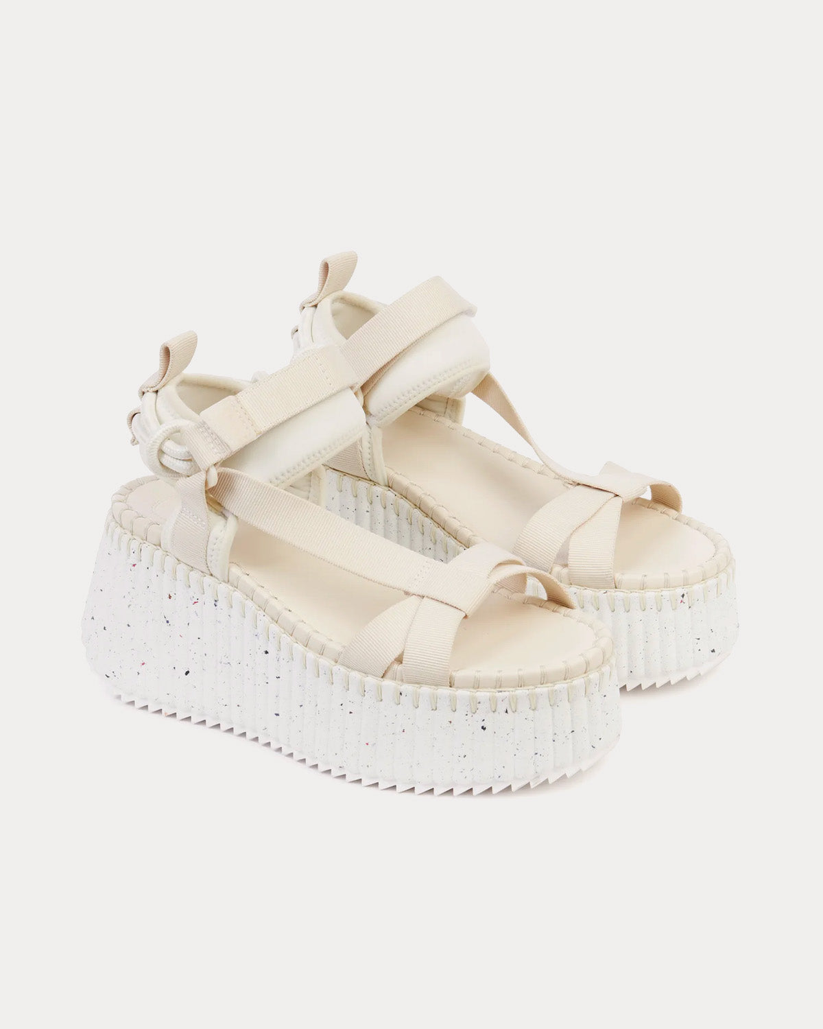 Chloé Nama Wedge Natural Sandals - 2