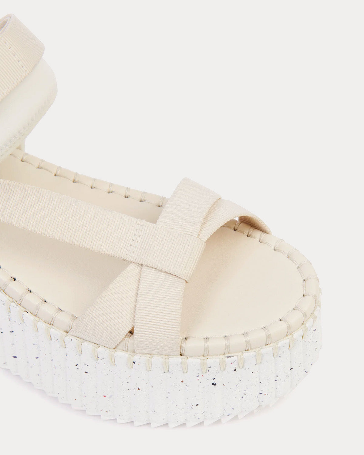 Chloé Nama Wedge Natural Sandals - 3