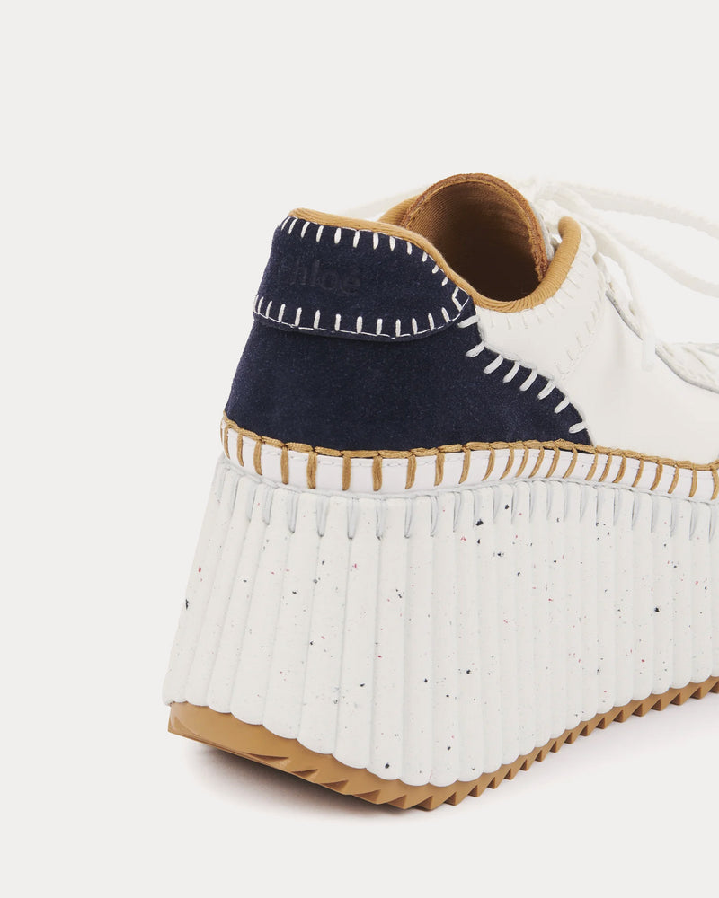 Chloé Nama Wedge Royal Navy Low Top Sneakers - 3