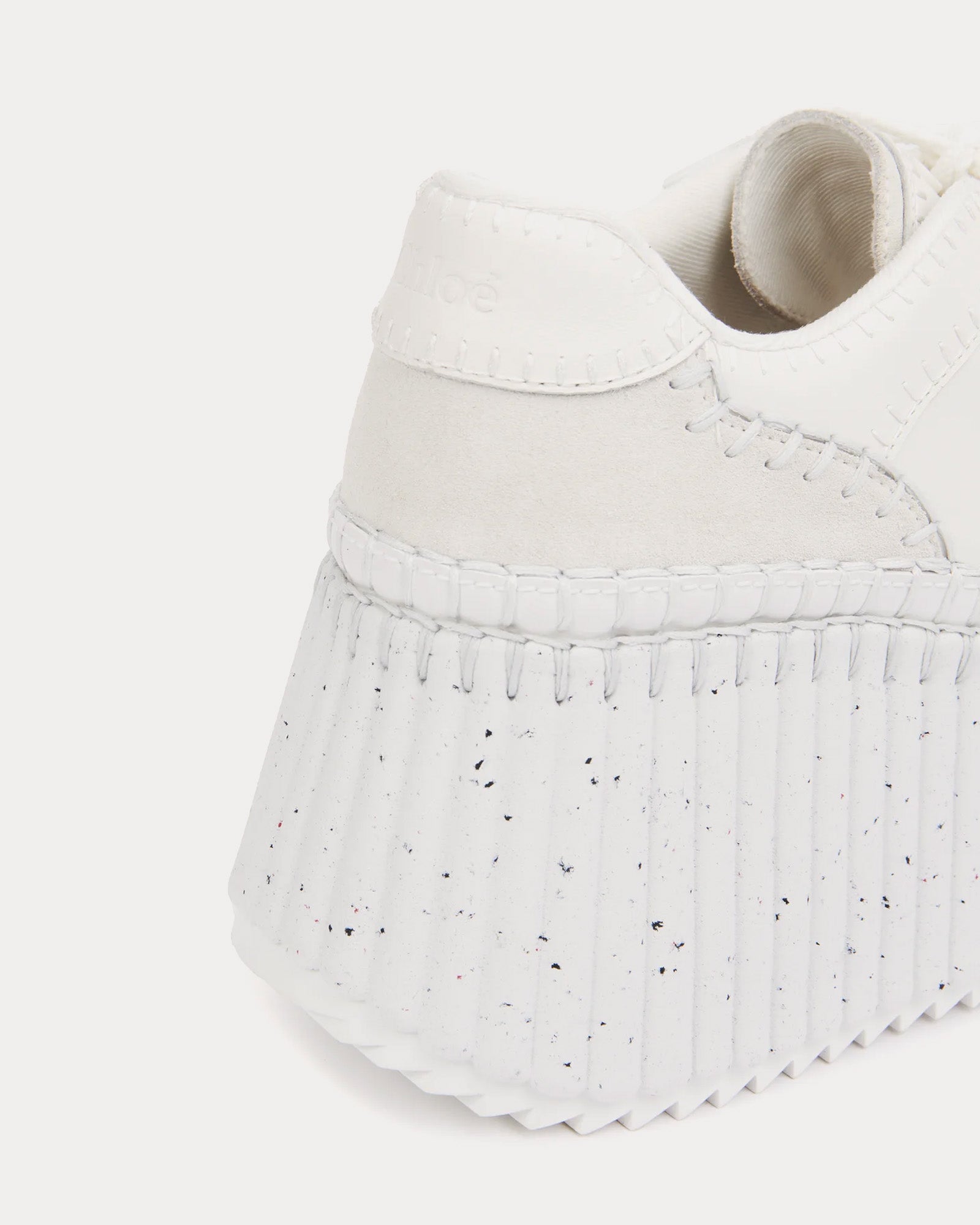 Chloé Nama Wedge White Low Top Sneakers - 3