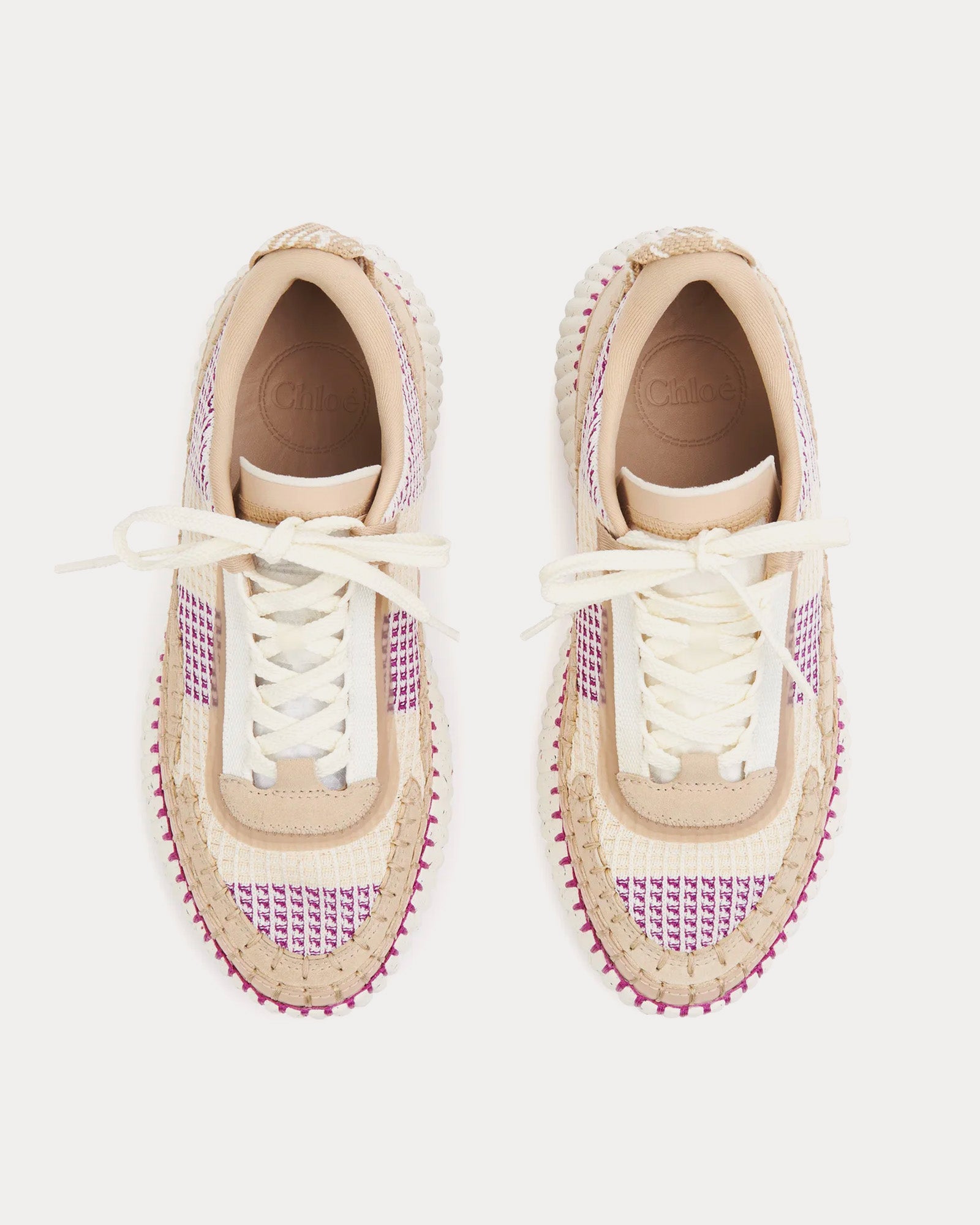 Chloé Nama Wild Purple Low Top Sneakers - 2