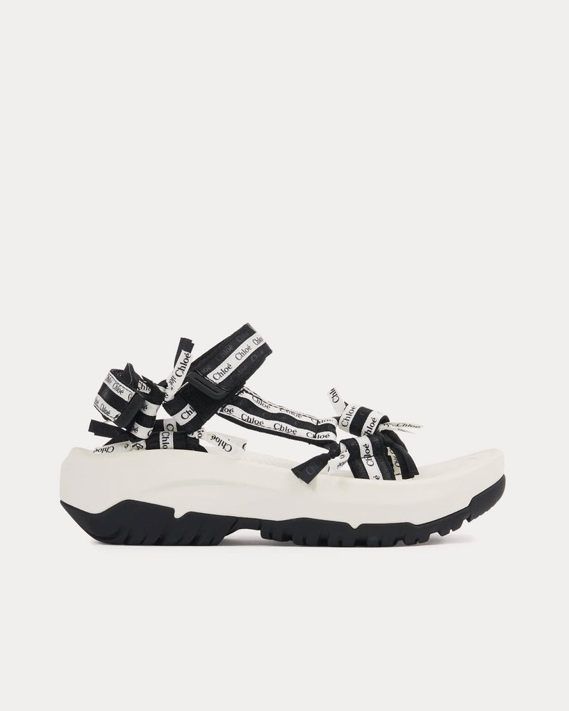 Chlo x Teva Hurricane XLT2 Ampsole White Black Flat Sandals