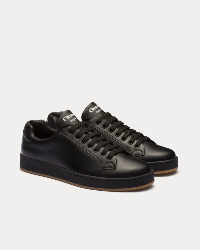 Church's Ludlow Soft Calf Leather Black / Black Low Top Sneakers - 3