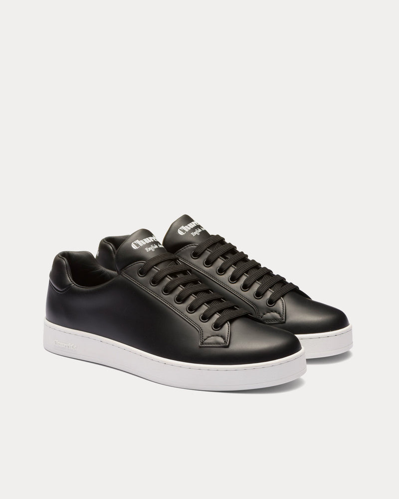 Church's Ludlow Soft Calf Leather Black / White Low Top Sneakers - 3