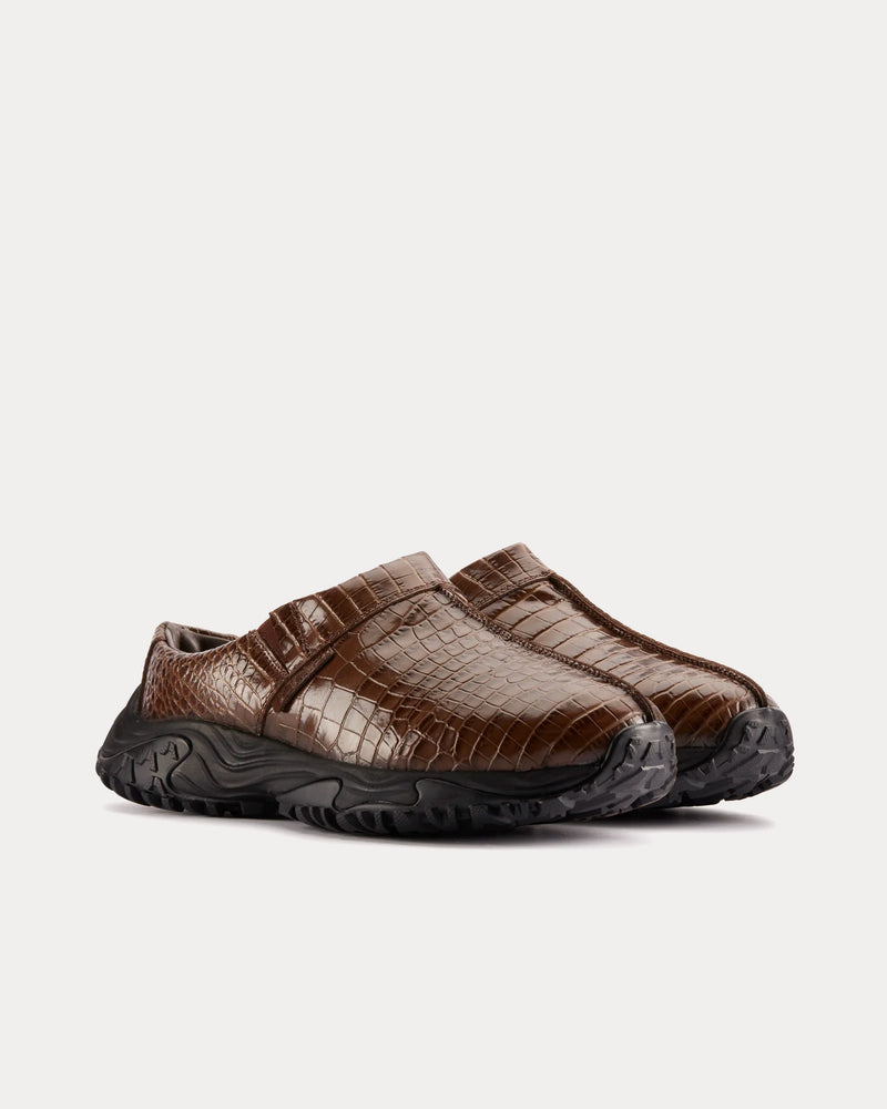 Clarks x Martine Rose Croc Brown Clogs - 3