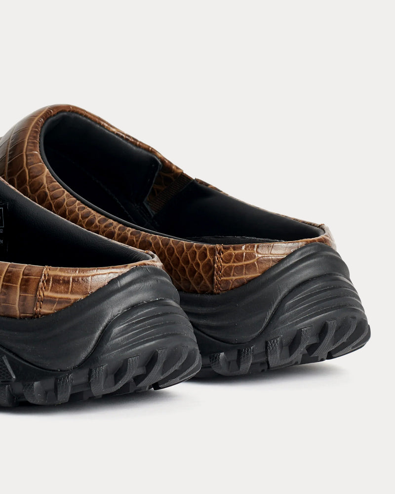 Clarks x Martine Rose Croc Brown Clogs - 5