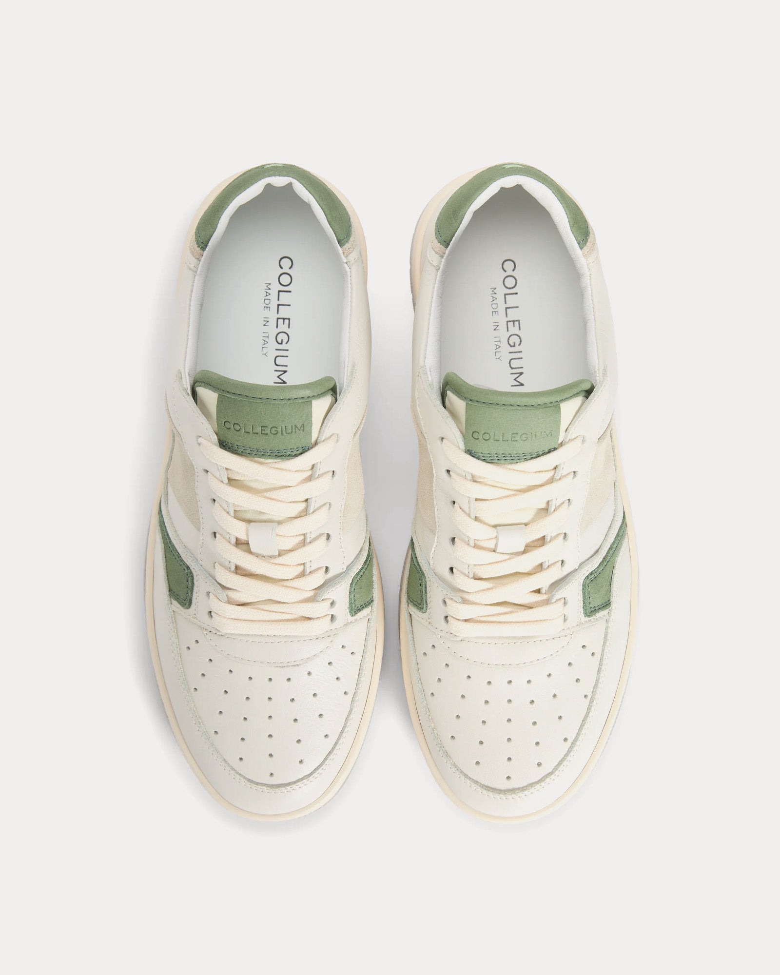 Collegium Pillar Alpha Leather & Suede Sage Low Top Sneakers - 2