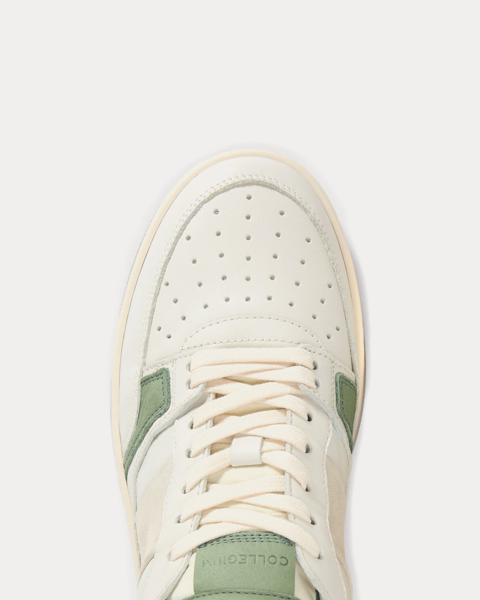 Collegium Pillar Alpha Leather & Suede Sage Low Top Sneakers - 4