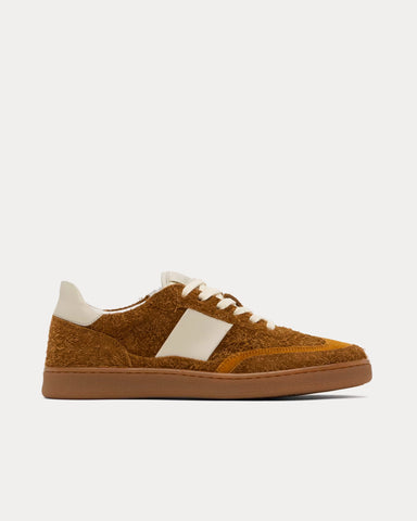 Collegium Pillar Court II Brushed Suede Mocha Brown Low Top Sneakers