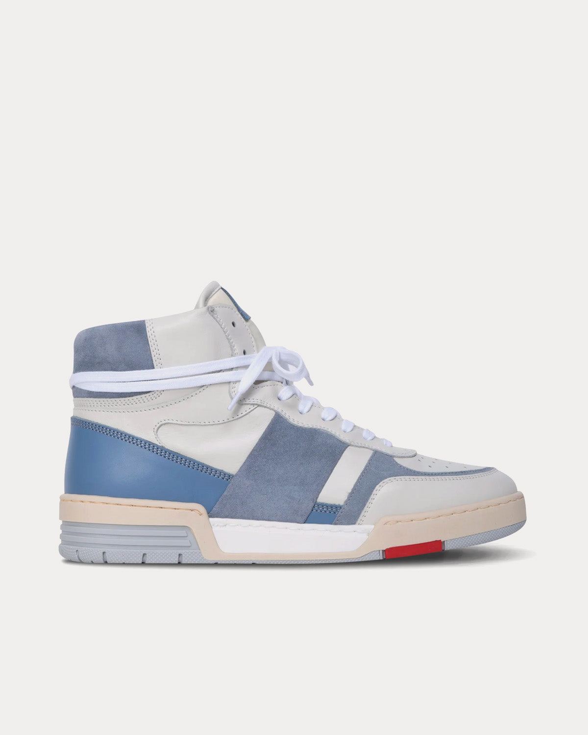 Collegium Pillar Destroyer II 'Devastator' Leather & Suede Blue / Grey High Top Sneakers - 1