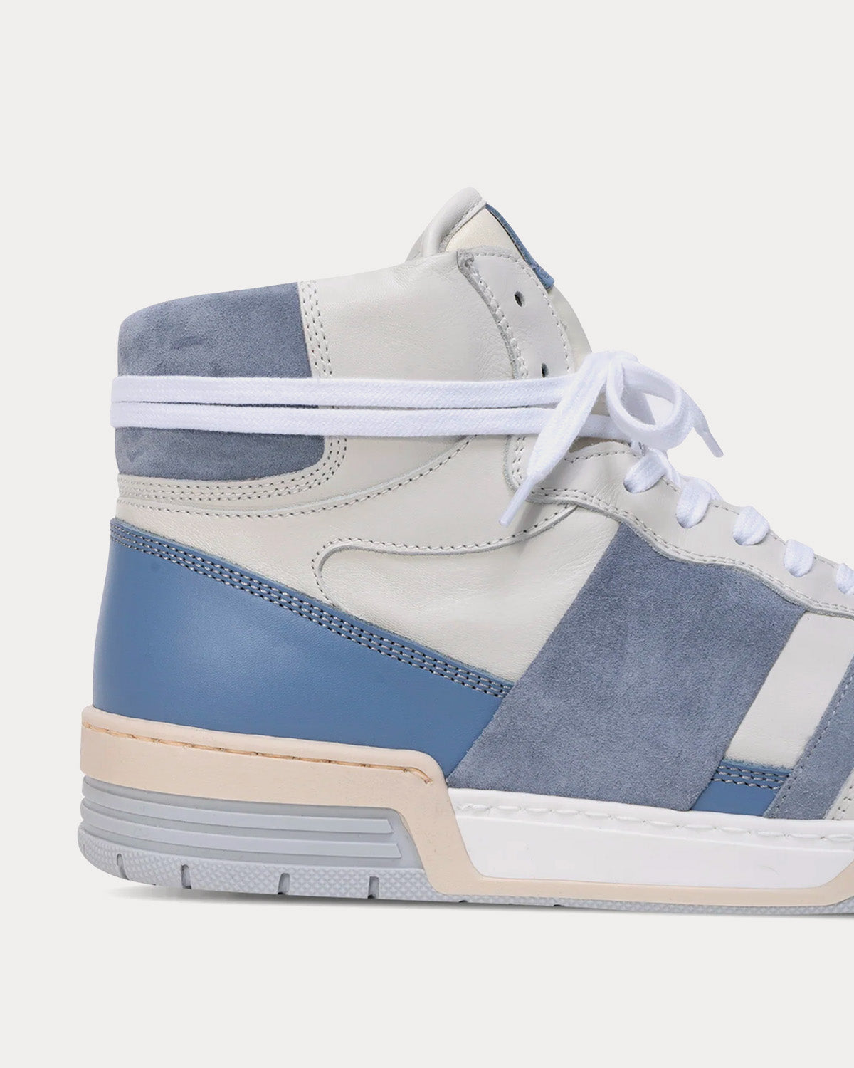 Collegium Pillar Destroyer II 'Devastator' Leather & Suede Blue / Grey High Top Sneakers - 4